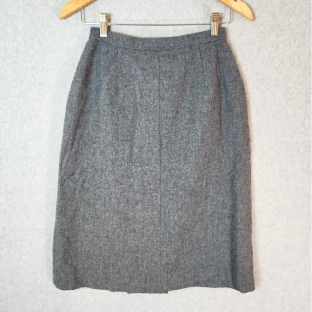 Vintage Pendleton 100% Virgin Wool Pencil Skirt Size 0P-2P Gray Pockets READ‎